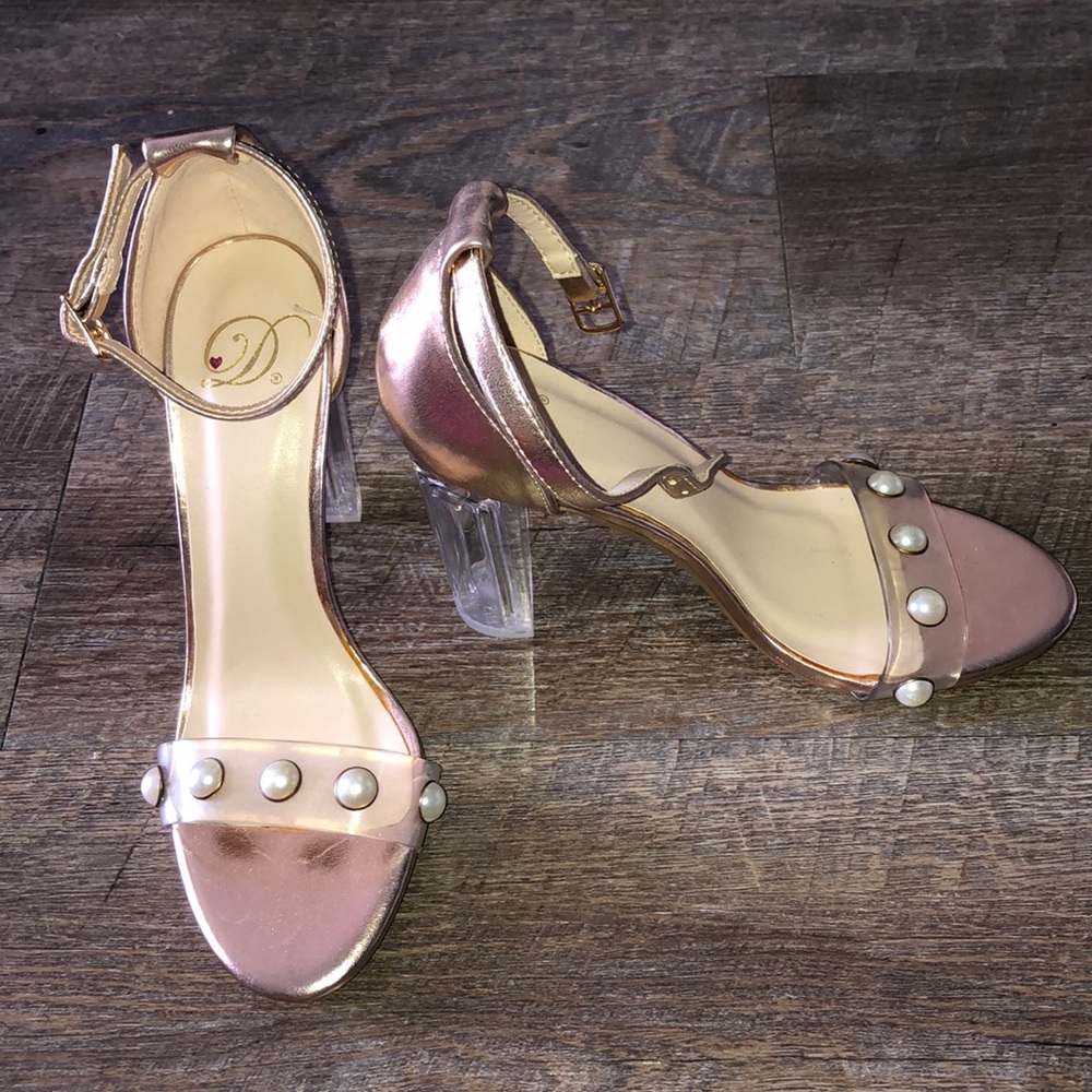 Clear Pearl Heels